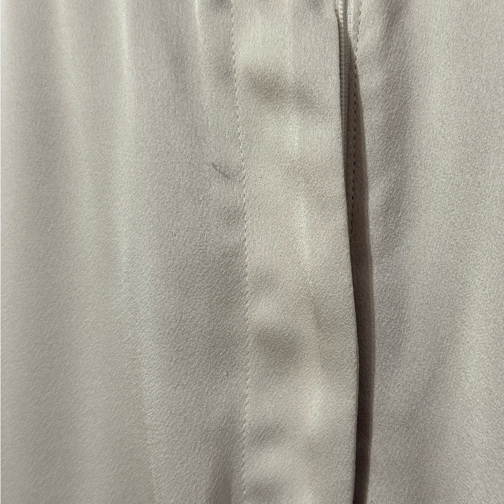 BONDI BORN | Eden Pant | Staight Leg Beige Cream Satin Trousers - Picture 9 of 9